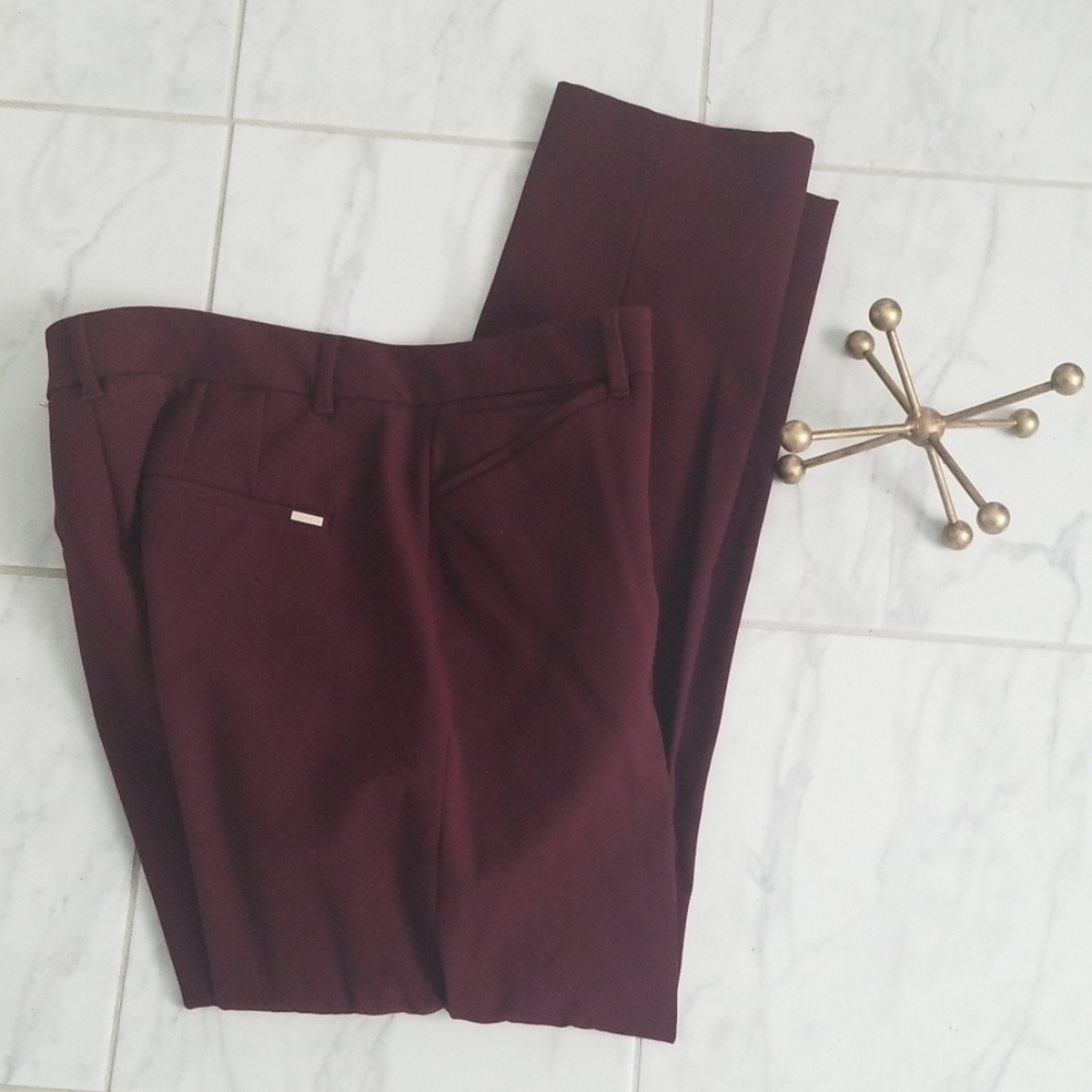 White House Black Market Maroon dress pants